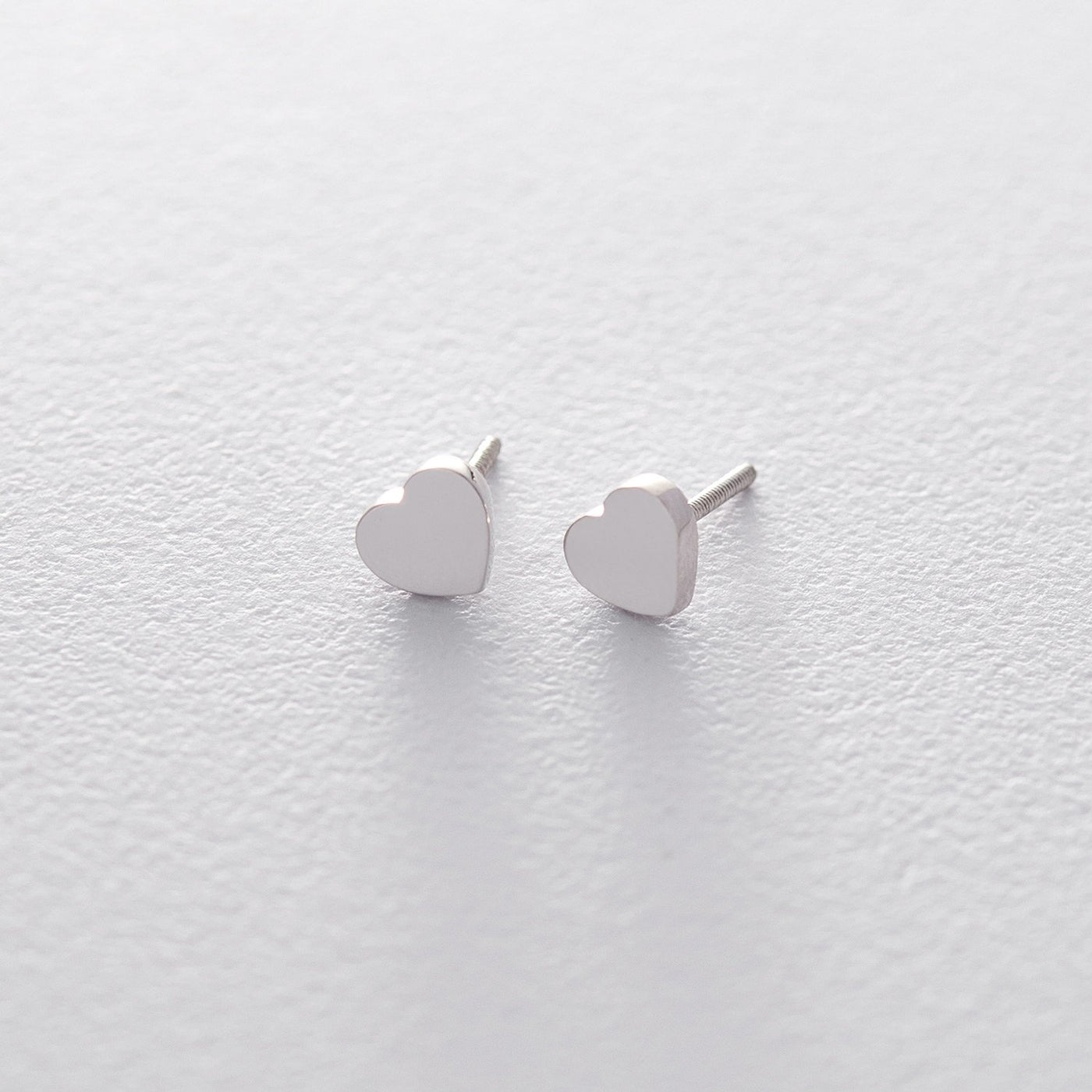 Gold Heart Stud Earrings