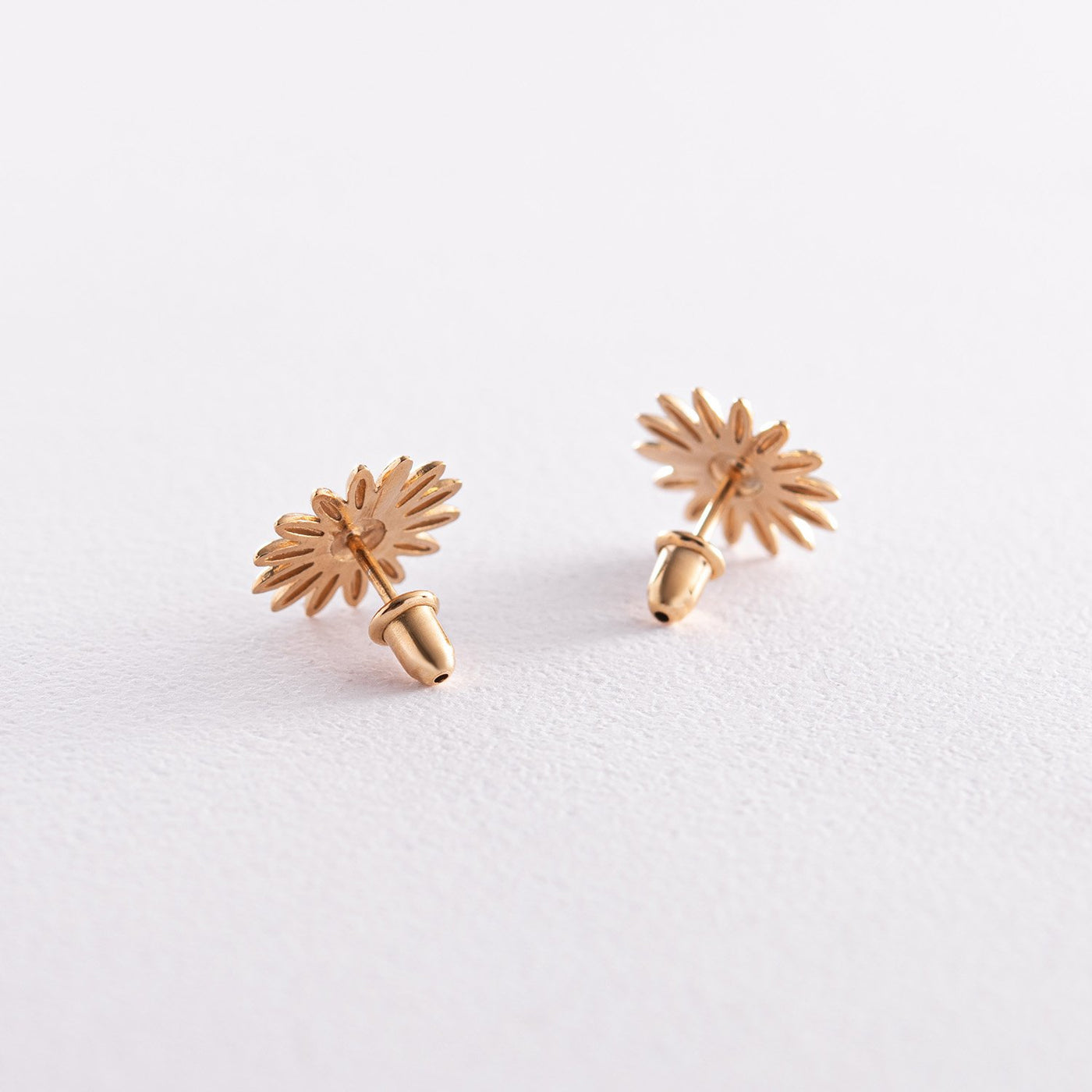 Silver Sunflowers Stud Earrings