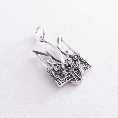 Silver Pendant "Trident with sabers"