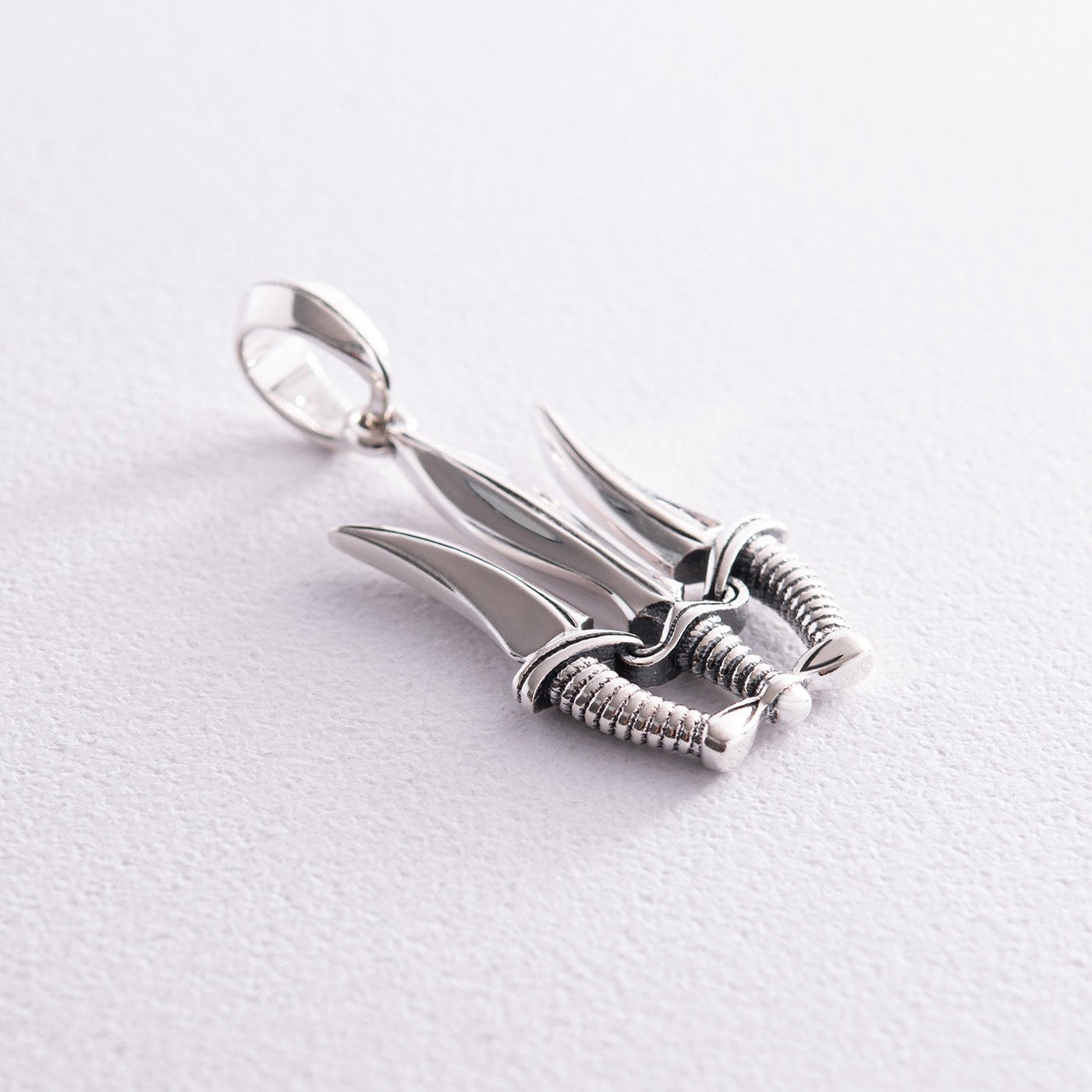 Silver Pendant "Trident with daggers"