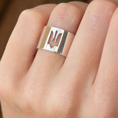 Silver Ring "Coat of arms of Ukraine"