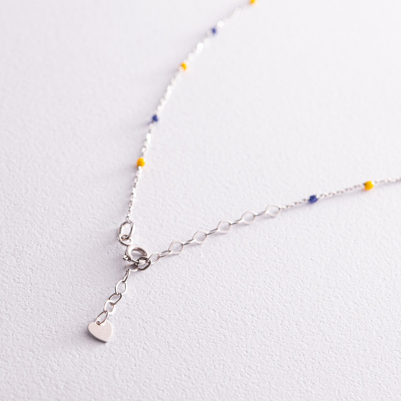 Gold Necklace (blue and yellow enamel)