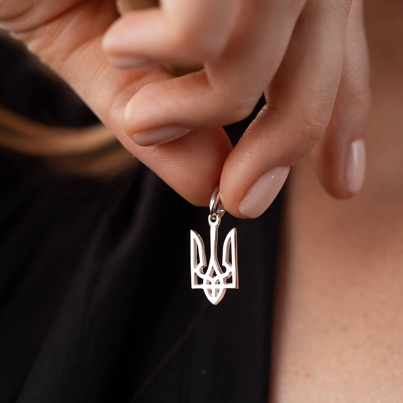 Silver Pendant "Arms of Ukraine - Trident"