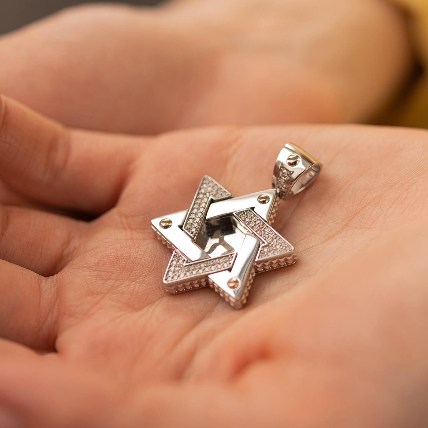 Pendant "Star of David. CHAI" (diamonds)