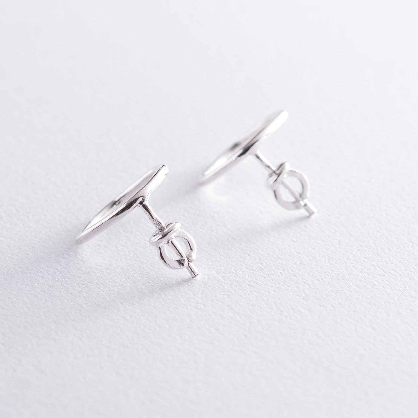 Silver special stud earrings