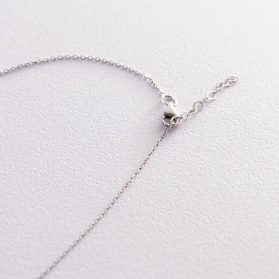 White gold necklace with cubic zirconia