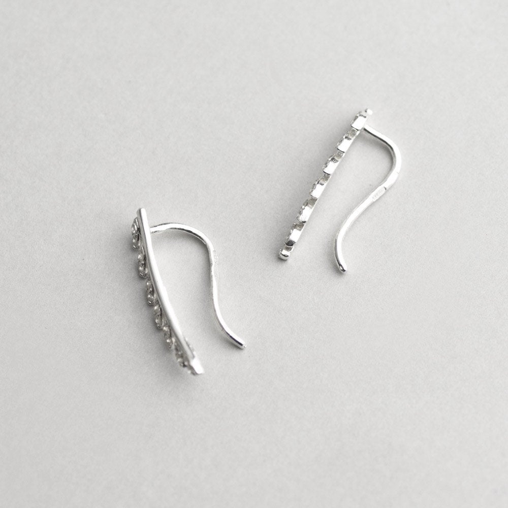 Silver Climber earrings Leaves