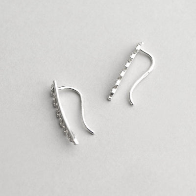 Silver Climber earrings Leaves