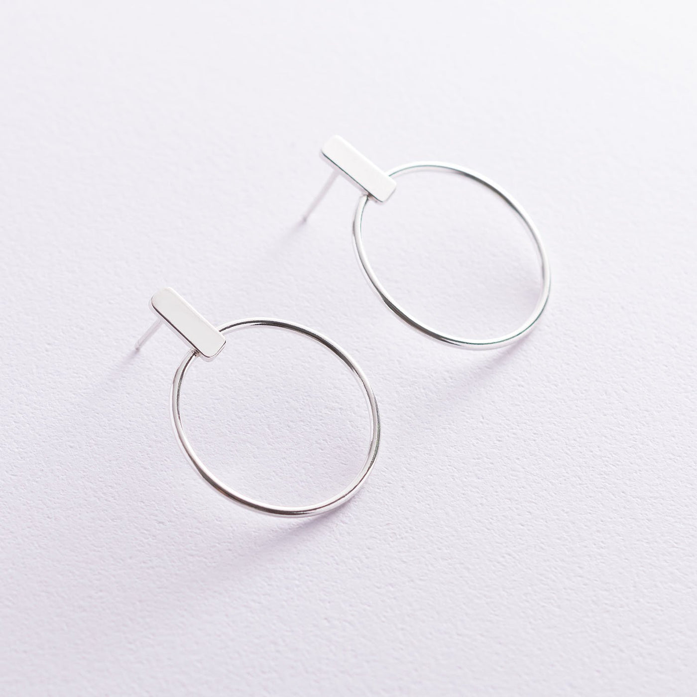 Silver stud earrings