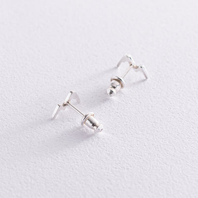 Silver Mountains Stud Earrings