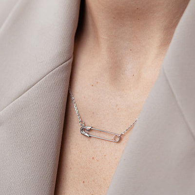 Silver Pin Necklace