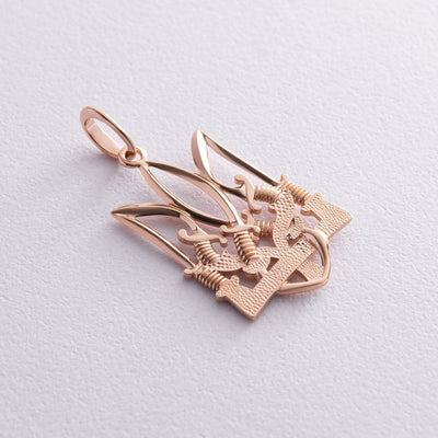 Gold Pendant "Trident with sabers"