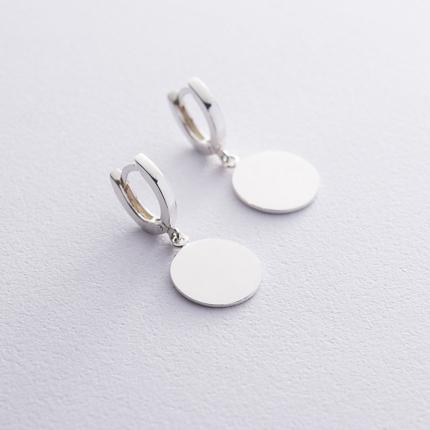 Silver coins earrings