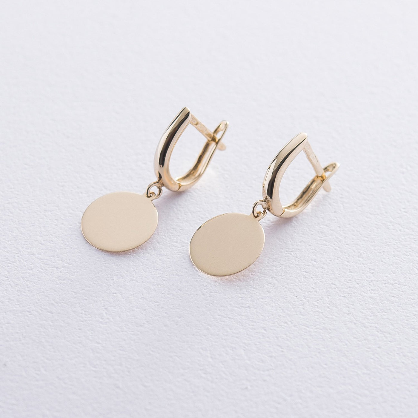 Yellow Gold Circle Earrings