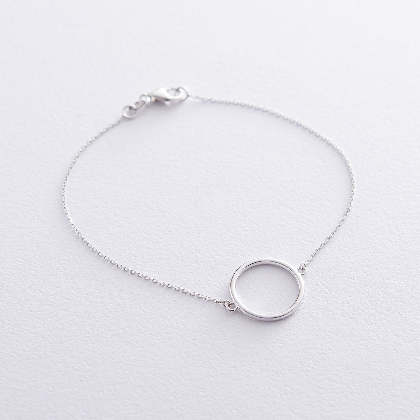 White Gold Circle Bracelet