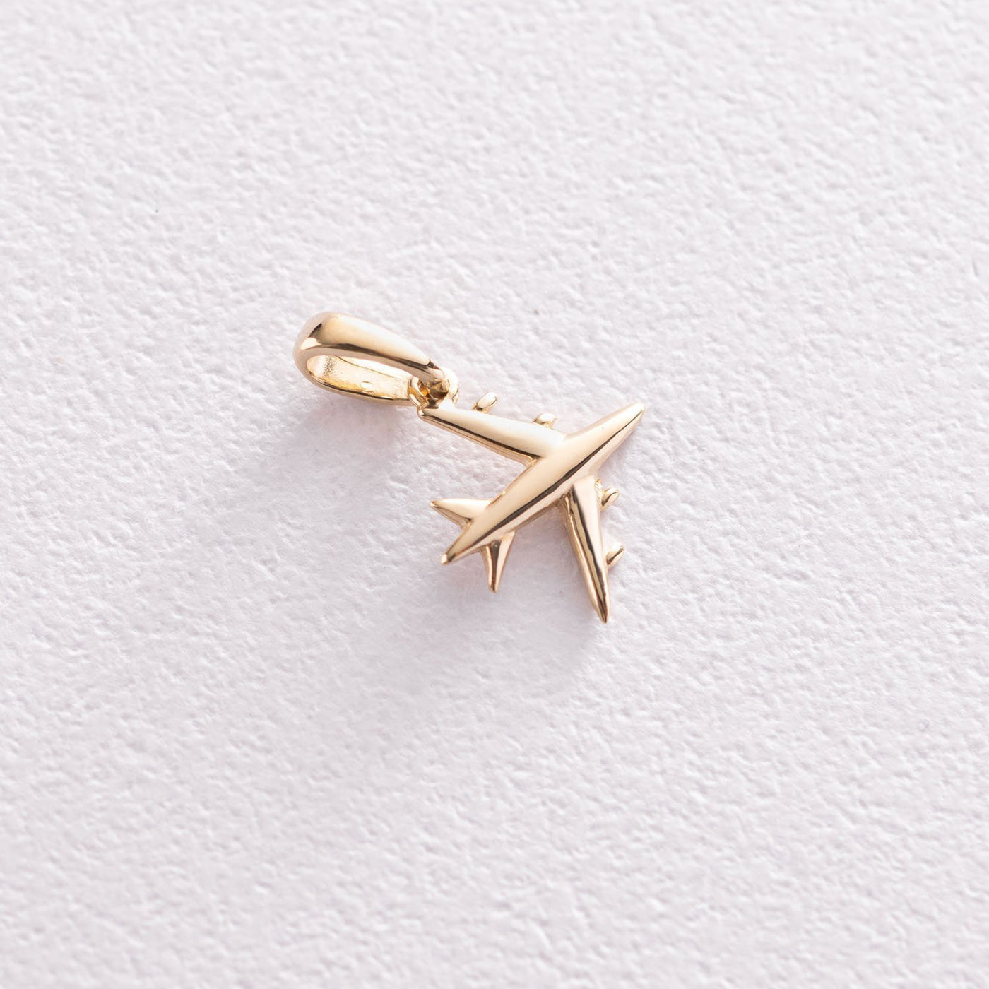 Yellow Gold Airplane Pendant