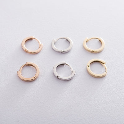 Yellow gold hoop earrings