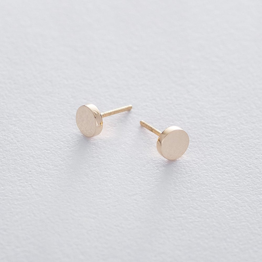 Gold Cirlce stud earrings