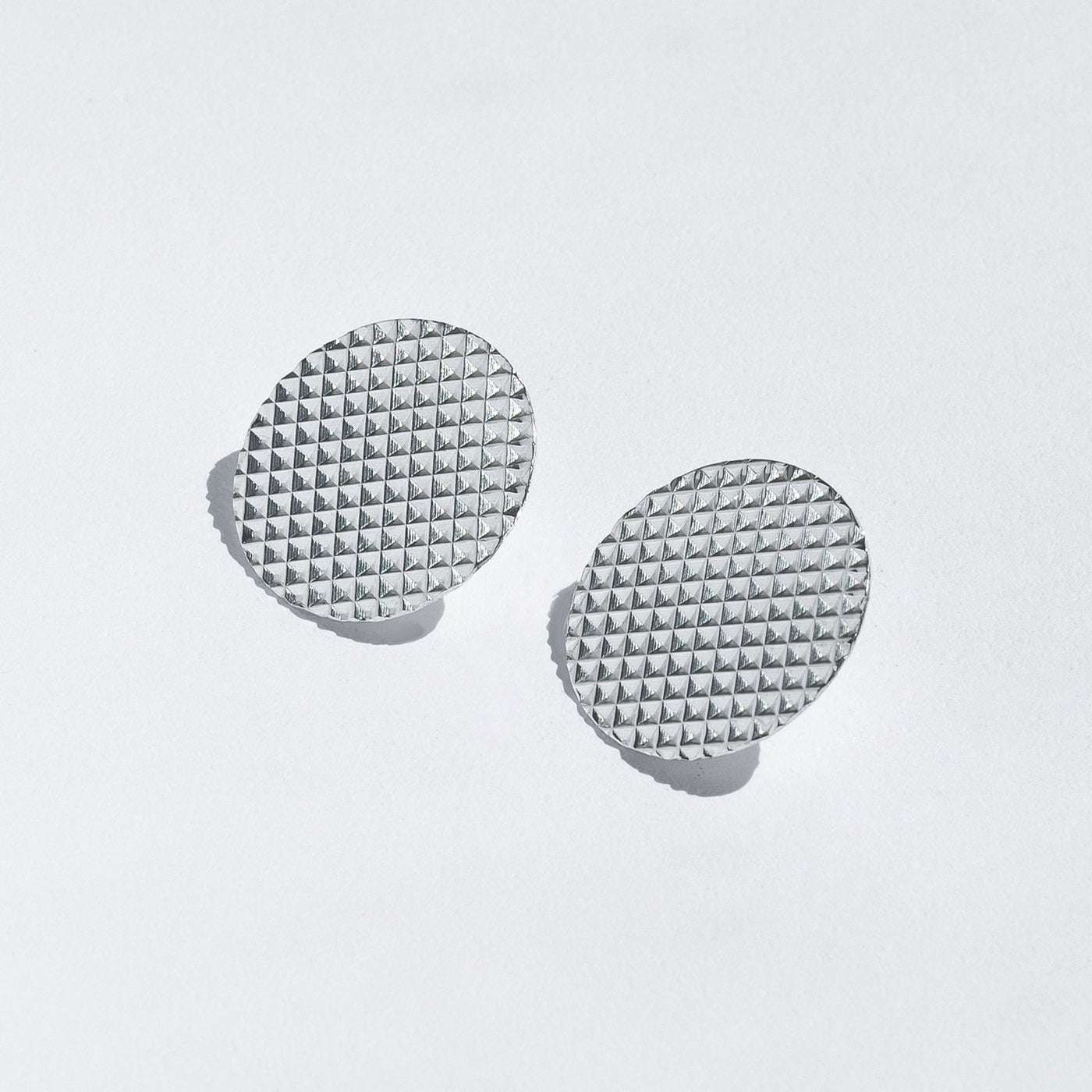 Silver structural earrings Comet