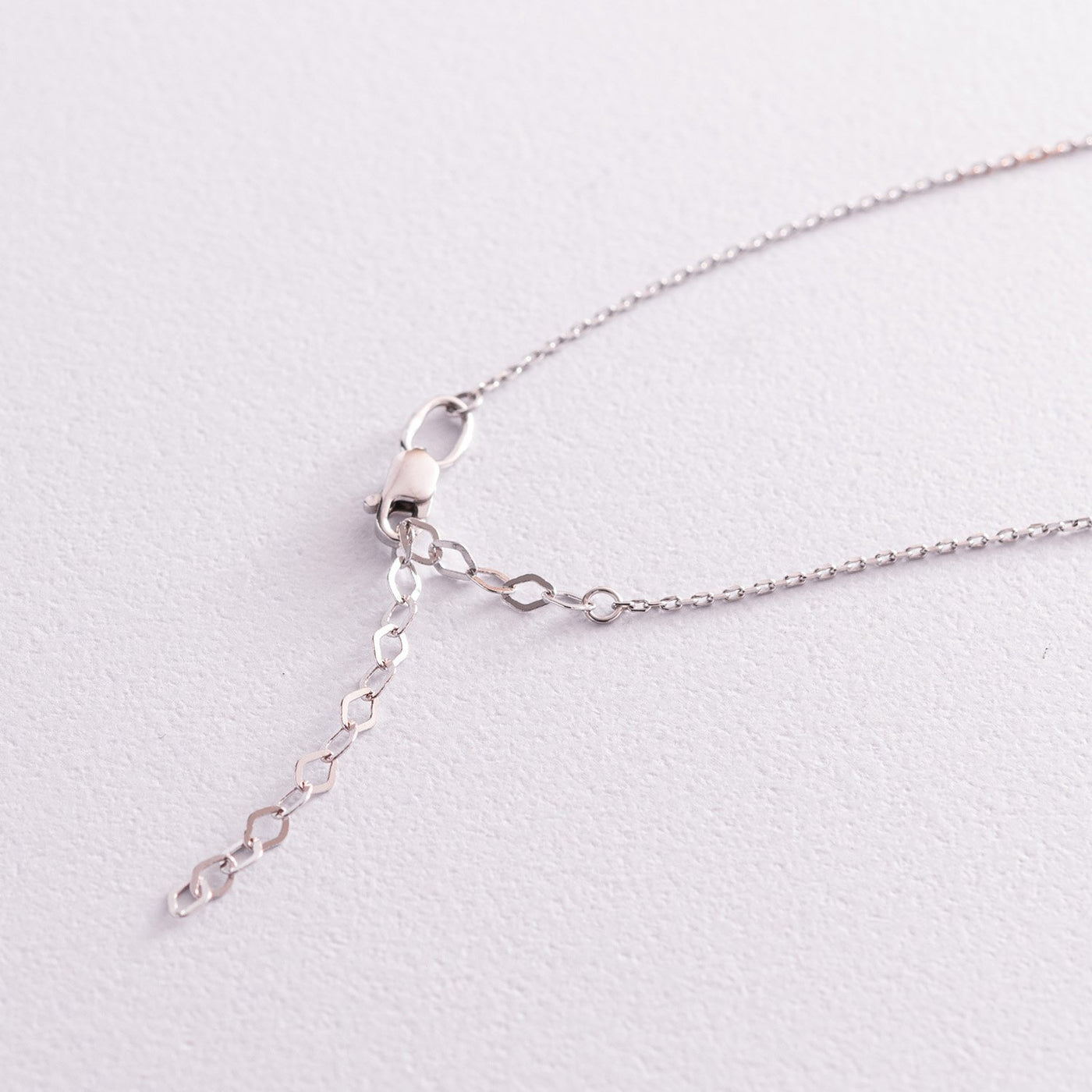 White Gold Lock Necklace