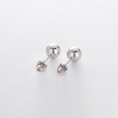 Gold Stud Earrings Balls (0.8 cm)