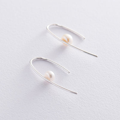 Silver earrings Elegance with pearls