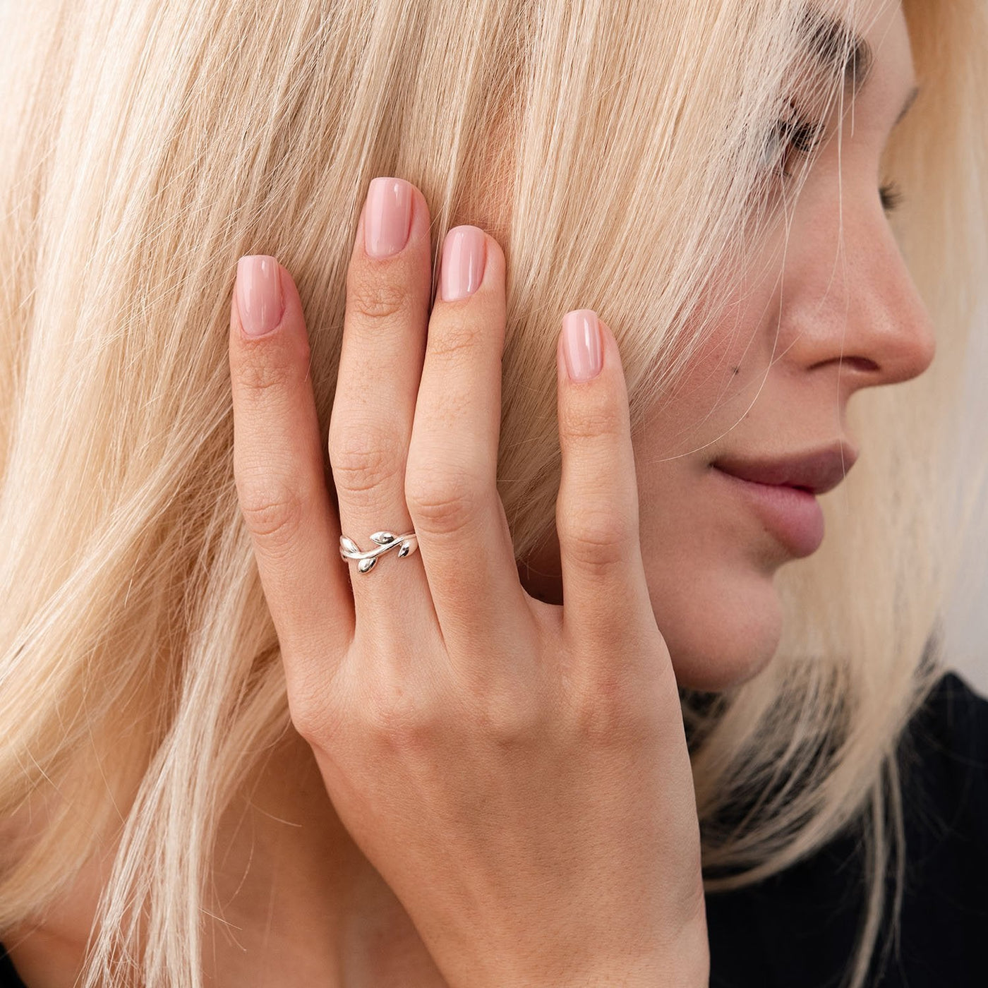 Silver Leaves Ring