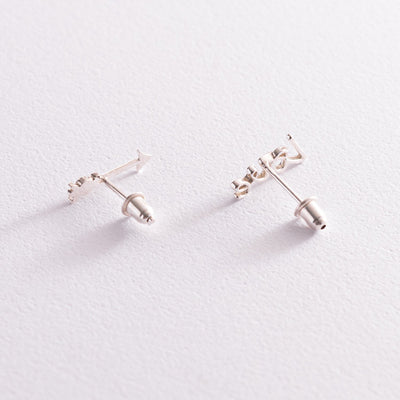 Silver Love Stud Earrings