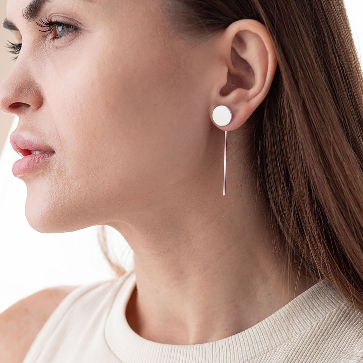 Silver coins earrings