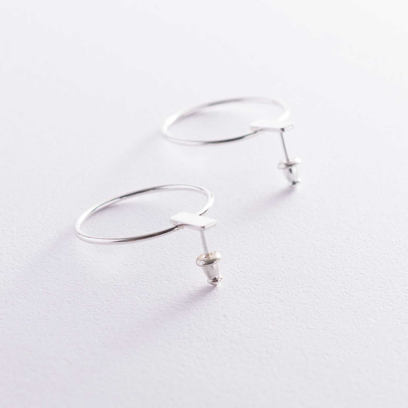 Silver stud earrings