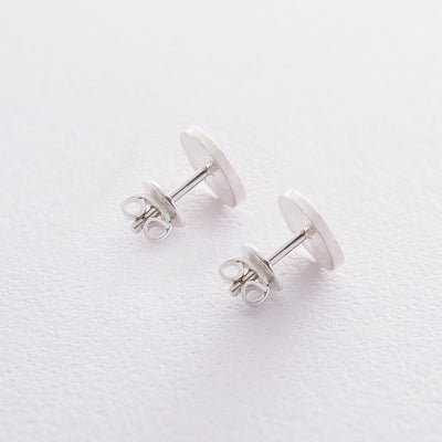 Silver stud hummingbird earrings