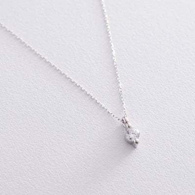 Silver necklace Raindrop