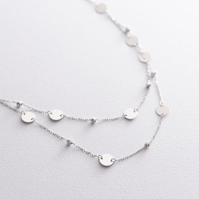 Silver necklace with coins