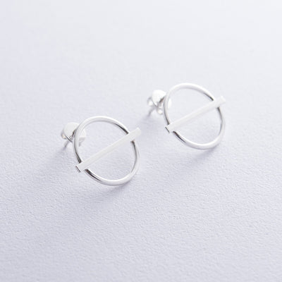 Silver stud earrings Balance