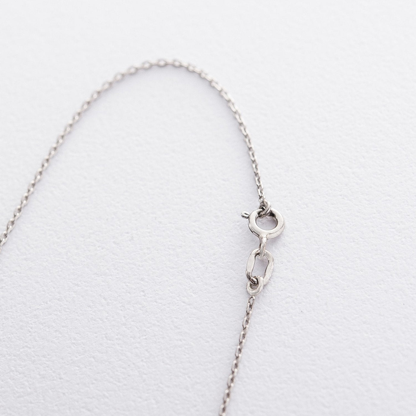 Silver Necklace with Synthetic Sapphire