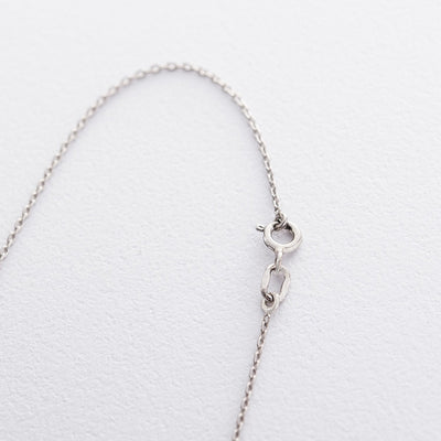 Silver Necklace with Synthetic Sapphire