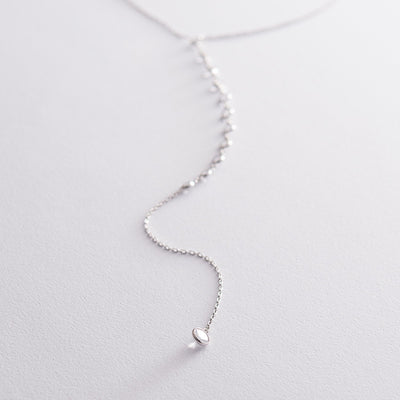 Silver necklace with cubic zirconia