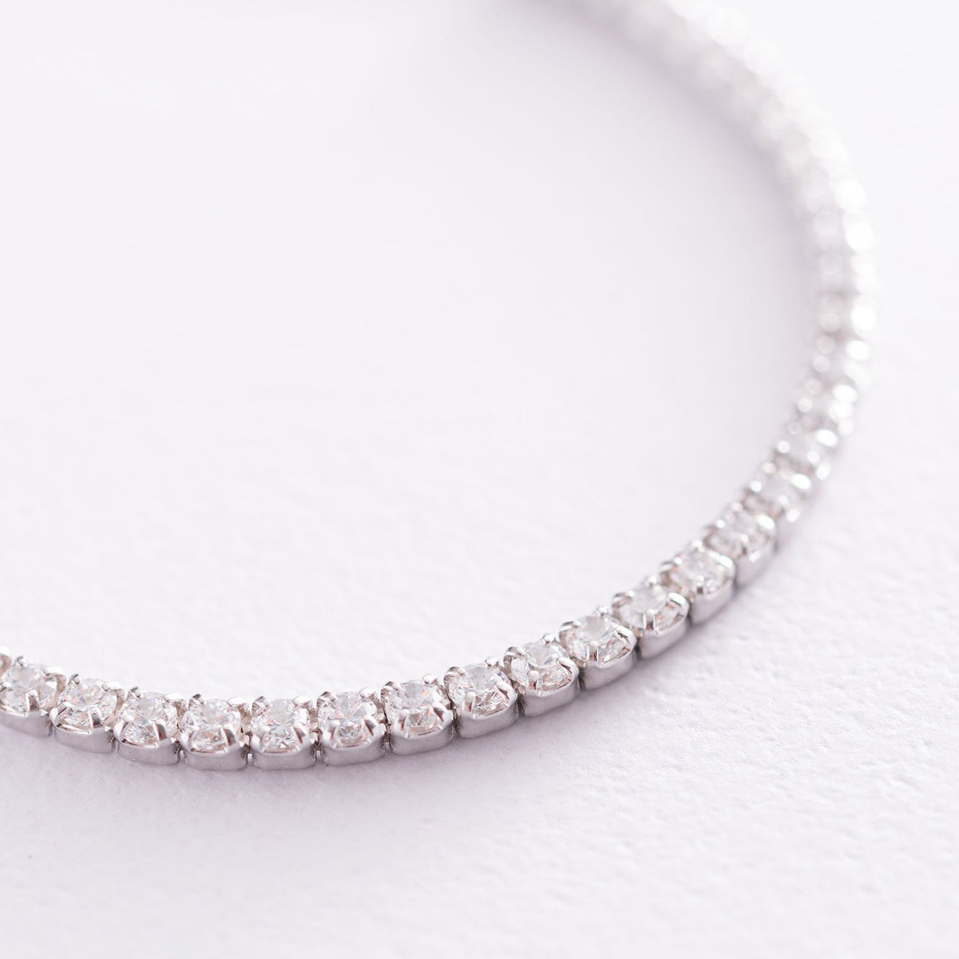 Silver bracelet Elegance with white cubic zirconia