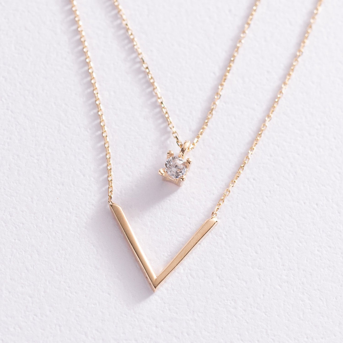 Gold necklace Special with cubic zirconia