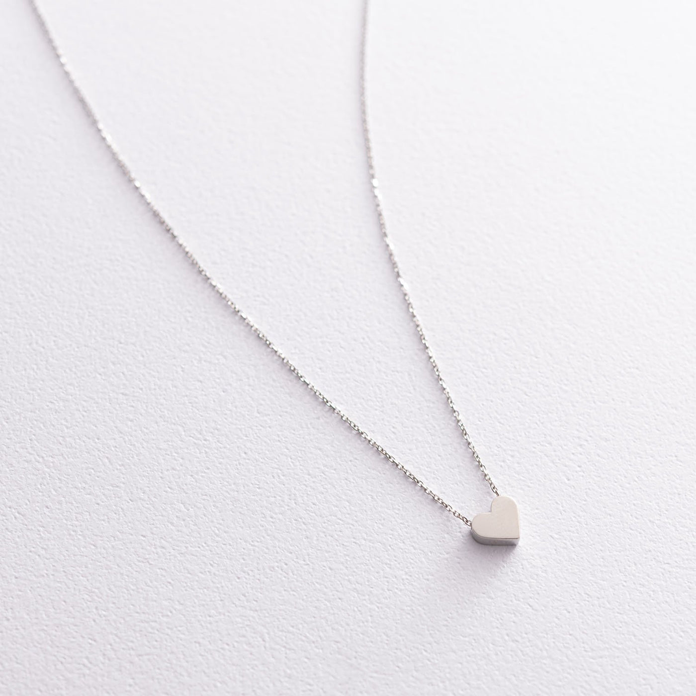 White Gold Heart Necklace