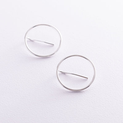 Silver earrings Geometry (2.7 cm)