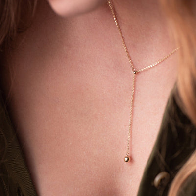 Yellow Gold Ball Necklace