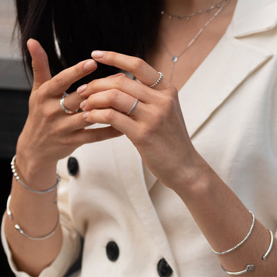 Silver circle ring