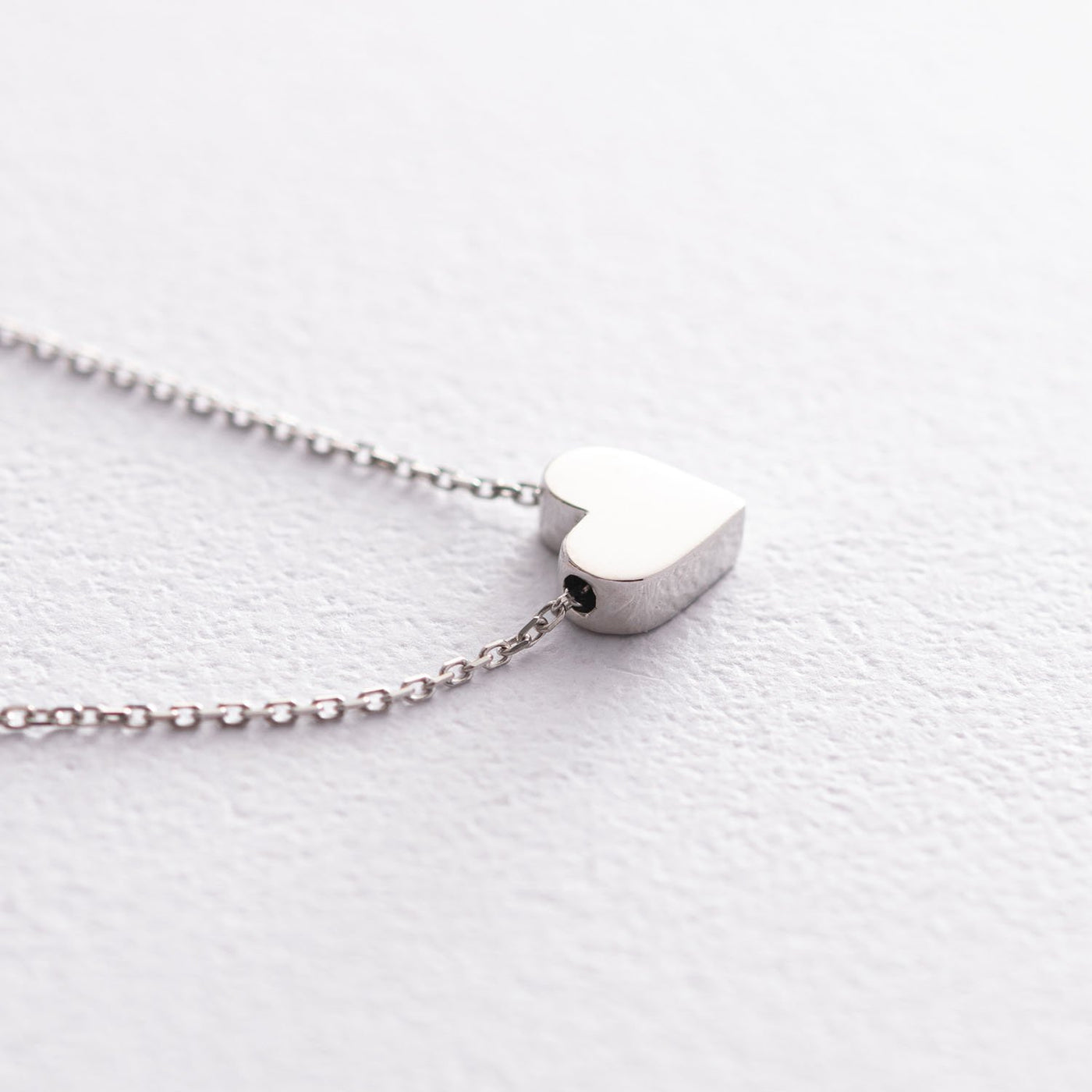 White Gold Heart Necklace