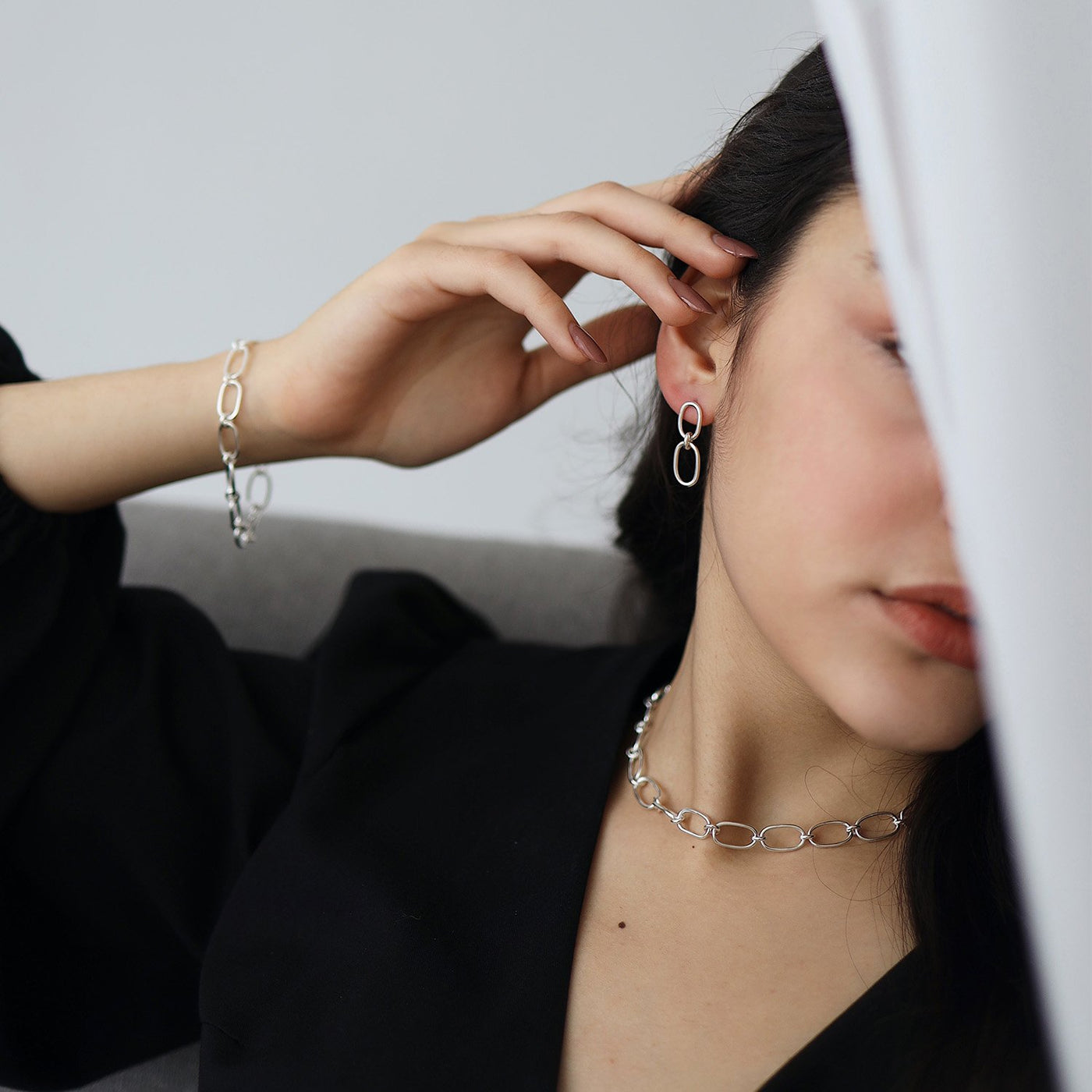 Silver stud earrings Influence