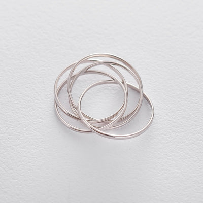 Silver circle ring