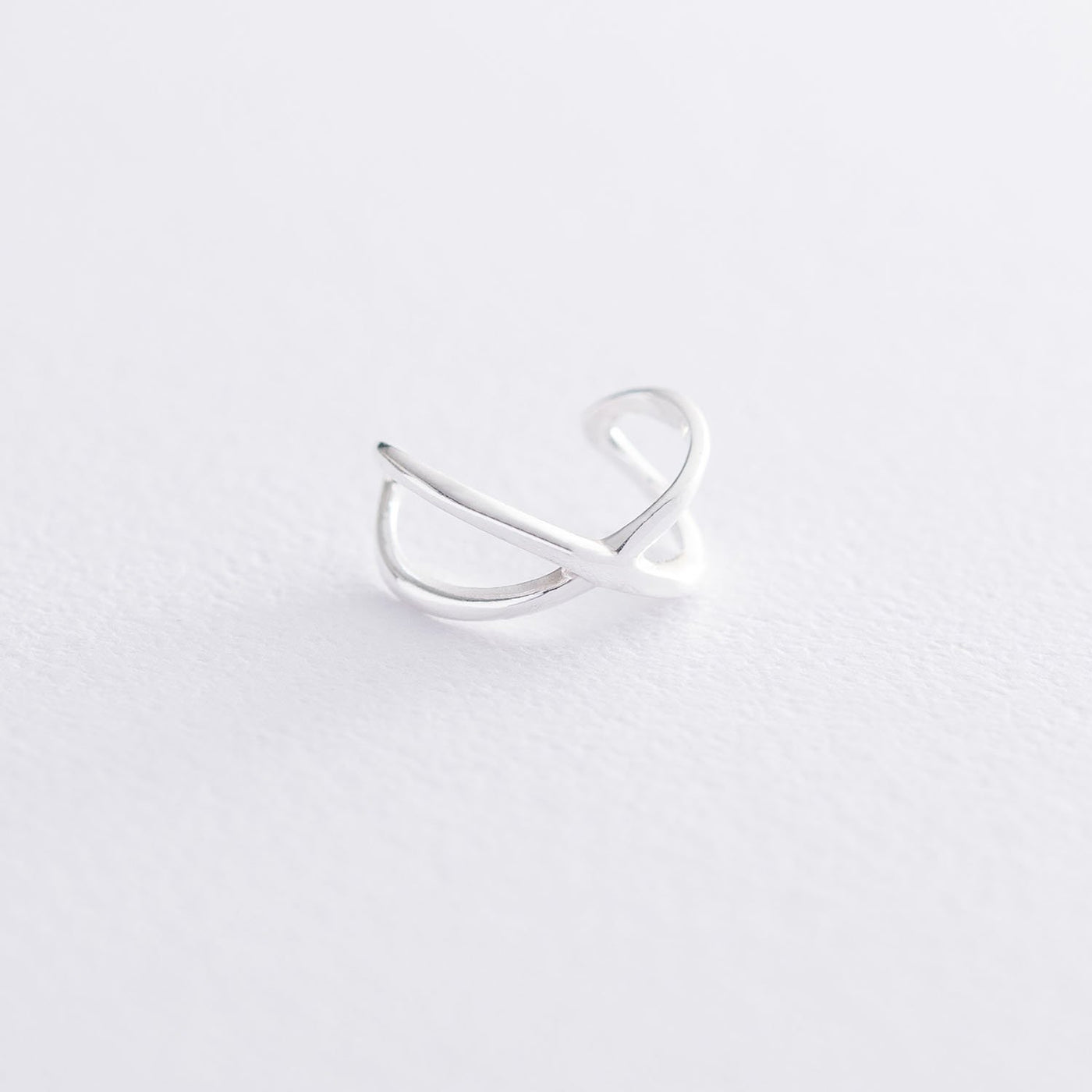 Silver ear cuff earring