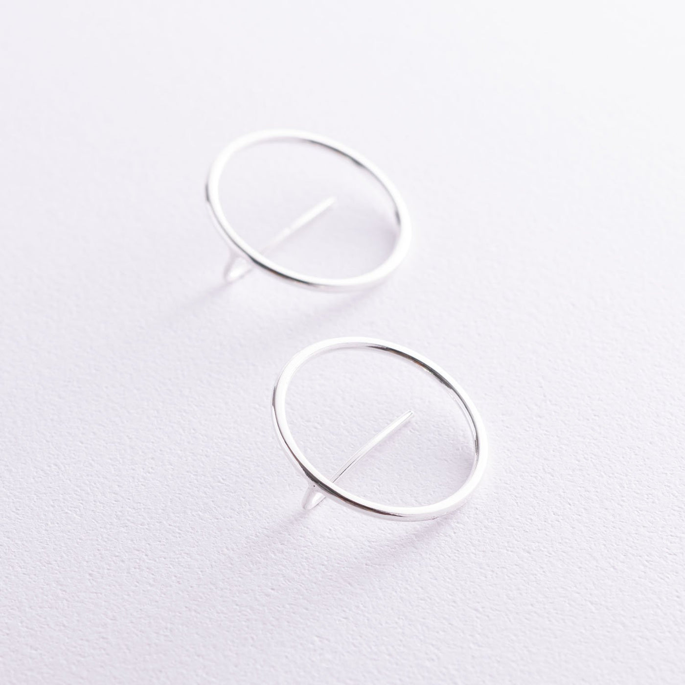 Silver earrings Geometry (2.7 cm)