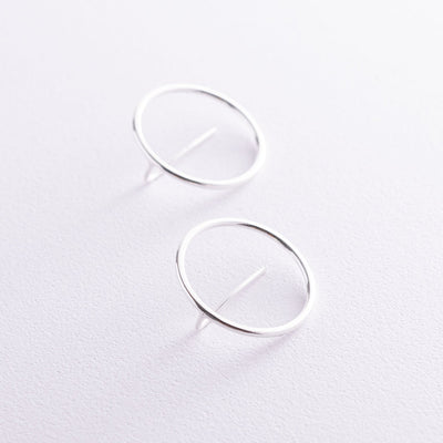 Silver earrings Geometry (2.7 cm)