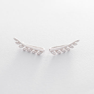 Silver Climber earrings Leaves